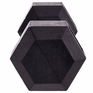 Гантель цільна шестигранна ZELART TA-5159-7 1шт 7кг Код TA-5159-7, фото 2