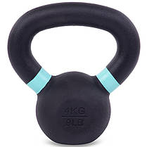 Гиря чавунна пофарбована Zelart TA-3638-4 вага 4 кг чорна Код TA-3638-4, фото 2