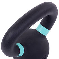 Гиря чавунна пофарбована Zelart TA-3638-4 вага 4 кг чорна Код TA-3638-4, фото 4