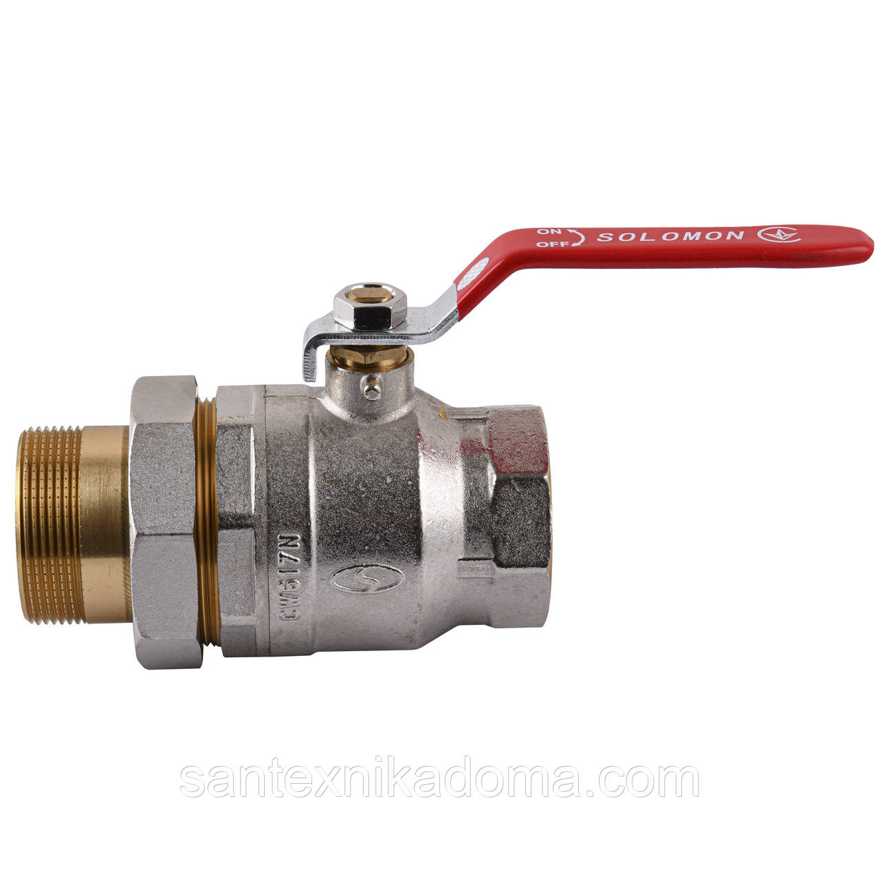 Кран кульовий прямий з американкою SOLOMON 2″ ПОСИЛЕНИЙ 1042, фото 1