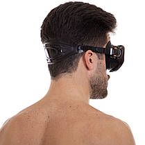 Набір для плавання маска з трубкою и ластами Zelart M266S-SN120S-F19 чорний Код M266S-SN120S-F19, фото 5