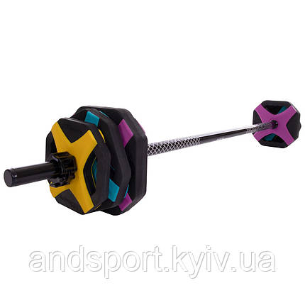 Штанга для фітнесу і аеробіки фітнесу памп MDbuddy TA-2684 довжина-1,4м 30мм 20кг чорний Код TA-2684, фото 1