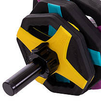 Штанга для фітнесу і аеробіки фітнесу памп MDbuddy TA-2684 довжина-1,4м 30мм 20кг чорний Код TA-2684, фото 3