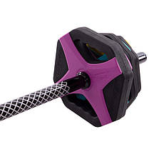 Штанга для фітнесу і аеробіки фітнесу памп MDbuddy TA-2684 довжина-1,4м 30мм 20кг чорний Код TA-2684, фото 4