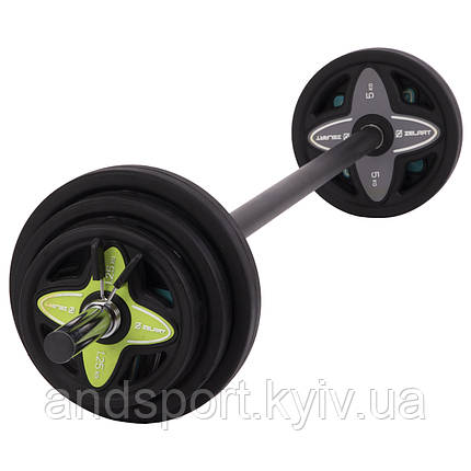 Штанга для фітнесу і аеробіки фітнесу памп Record FI-7216 довжина-1,3м 28мм 20кг чорний Код FI-7216, фото 1