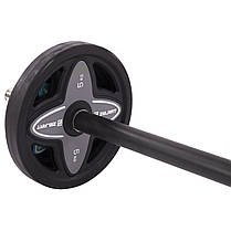 Штанга для фітнесу і аеробіки фітнесу памп Record FI-7216 довжина-1,3м 28мм 20кг чорний Код FI-7216, фото 4