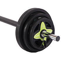 Штанга для фітнесу і аеробіки фітнесу памп Record FI-7216 довжина-1,3м 28мм 20кг чорний Код FI-7216, фото 5