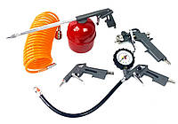 Пневмоінструмент набір фарбувальний, компресорний набір для фарбування 5 од Euro Craft (Польща), STK