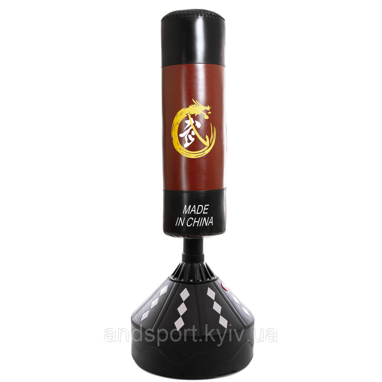 Мішок боксерський підлоговий для відпрацювання ударів з водоналивною основою SP-Sport SC-87005 висота 180см чорний-коричневий Код