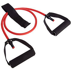 Еспандер трубчастий з ручками з дверним фіксатором FI-2659-R 30 LB (латекс,d-10x6мм, l-120 см, червоний) Код