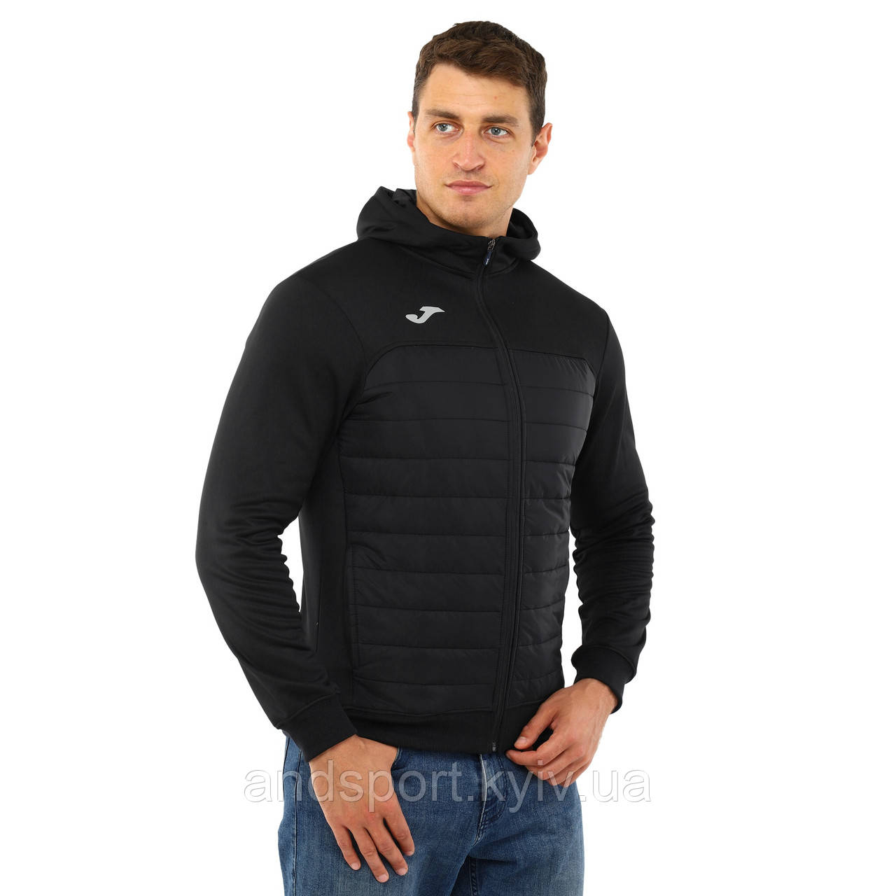 Куртка спортивна Joma BERNA 101103-100 розмір S-3XL чорний Код 101103-100
