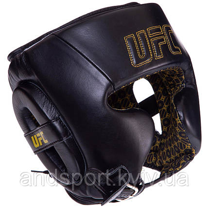 Шолом боксерський у мексиканському стилі шкіряний UFC PRO Prem Lace Up UHK-75057 2XL чорний Код UHK-75057, фото 1