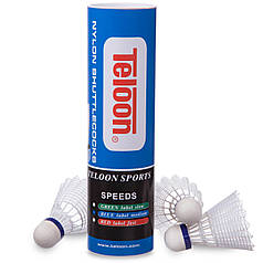 Волани для бадмінтону TELOON TB200 6шт білий Код TB200