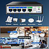 5-портовий комутатор Ethernet PoE Goalake POE104D. Plug & Play, безвентиляторний. Уцінка, фото 5