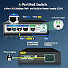 5-портовий комутатор Ethernet PoE Goalake POE104D. Plug & Play, безвентиляторний. Уцінка, фото 6