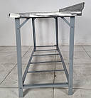 Стіл із нержавіючої сталі на металевій основі, 1500х600х850 мм., Б/у, фото 4