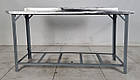 Стіл із нержавіючої сталі на металевій основі, 1500х600х850 мм., Б/у, фото 2