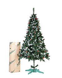 Ялинка штучна 1.8 метра зелена Калина з шишкою штучна ялинка новорічна | Штучна ялинка новеча ПВХ