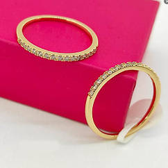 Кільце доріжка з фіанітами медичне золото, розмір 16,17,18