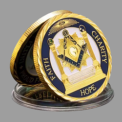 Сувенірна монета "масонства Північної Кароліни" голд. в капсулі