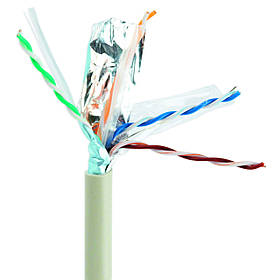 Екранований мережевий кабель CAT6, (CCA), (AWG23), 100 м Cablexpert FPC-6004-SOL/100 - MegaLavka