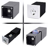 Сейф-розетка Griffon SK.1 (ВxШxГ:74x74x140) сейф в стіну, сейф тайник, сейф для дома