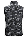 Термо жилет з підігрівом МК156 розмір 4ХЛ камуфляж, 9 зон обігріву, 3 режими регулювання температури 25-55 ° C, фото 3