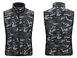 Термо жилет із підігрівом МК156 камуфляж розмір XL 9 зон обігріву, 3 режими регулювання температури 25-55 °C, фото 2