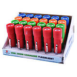 Ліхтарик 416-XPE, Li-Ion акум., zoom, ЗП USB, тех.упак., фото 2