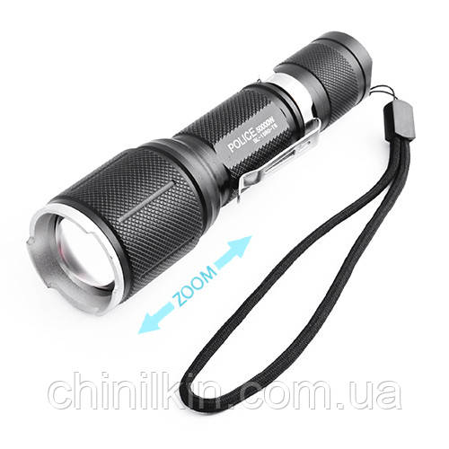 Ліхтарик Police 1860-T6, 1x18650, zoom, ЗП 220V/12V, фото 1