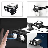 Ліхтарик налобний SH-T808-2XPE+20SMD (White+red), Motion Sensor, Li-Ion акумулятор, ЗУ Type-C, фото 3