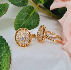 Кільце під бренд Версаче медзолото, розмір 20