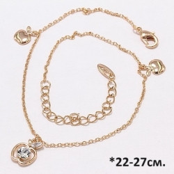 Браслет Яблучко на ногу медзолото, фото 1