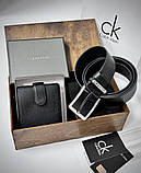 Чоловічий подарунковий набір ремінь і портмоне дерев'яній коробці СК (451), фото 7