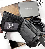 Чоловічий подарунковий набір ремінь і портмоне дерев'яній коробці СК (451), фото 5