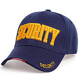 Кепка-бейсболка "Security" синій колір  (золота вишивка), фото 3
