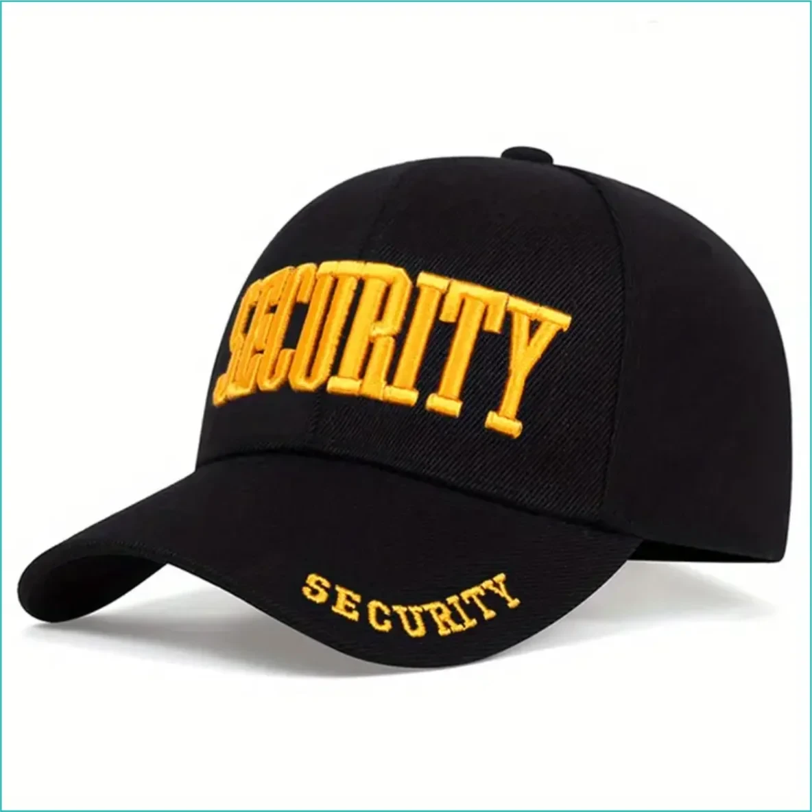 Кепка-бейсболка "Security" чорний колір (золота вишивка)