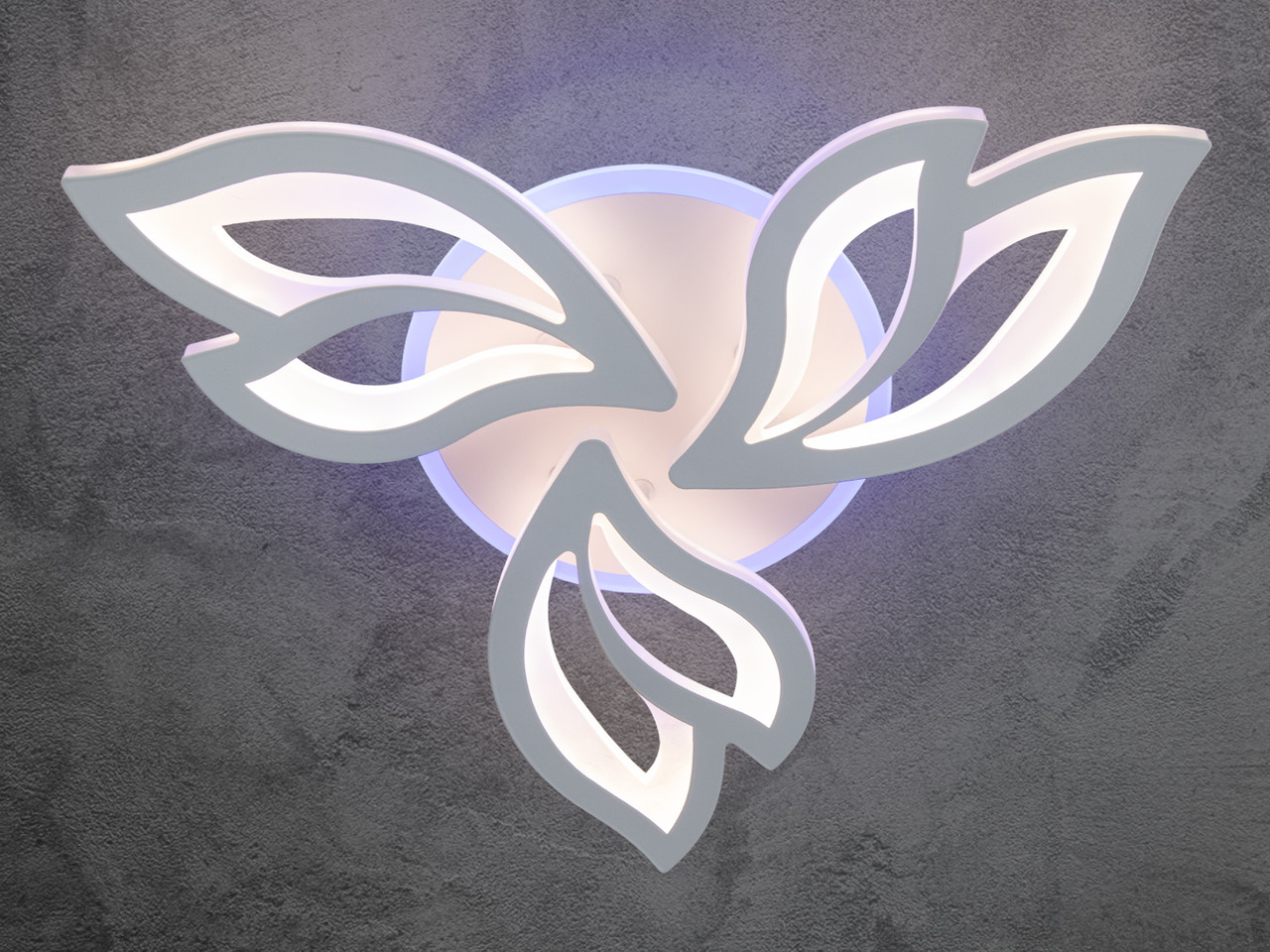 Невелика LED-люстра в коридор із димером, колір білий, 55 W на 8 м2 8165-3WH-LS