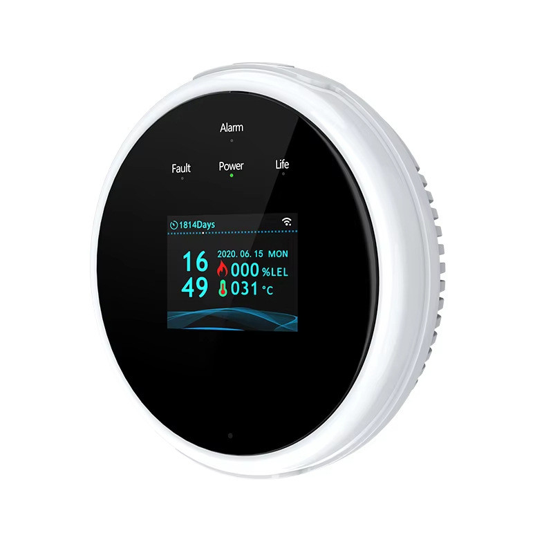 Розумний Wi-Fi датчик витоку газу Tuya Smart GS21 з LED-дисплеєм і сповіщенням на смартфон