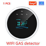 Розумний Wi-Fi датчик витоку газу Tuya Smart GS21 з LED-дисплеєм і сповіщенням на смартфон, фото 3