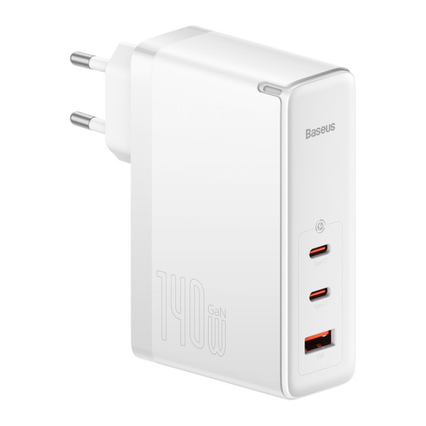 Мережевий зарядний пристрій Baseus GaN5 Pro Fast Charger 140W білий (CCGP100202)