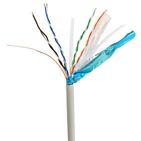 Екранований мережевий кабель CAT6, (CCA), (AWG23), 305 м Cablexpert FPC-6004-SOL - MegaLavka