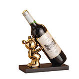 Інтер'єрна підставка під вино, прикраса інтер'єру ведмеді, підставка під вино та келихи, фото 4