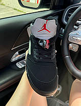 Зимові Кроссовки Nike Air Jordan 5 Retro Gore-Tex Black / Найк Аїр Джордан 5 Ретро Гор Текс Чорні з Червоним, фото 3