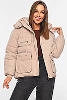 Куртка жіноча єврозима світло-бежевого кольору 195113L