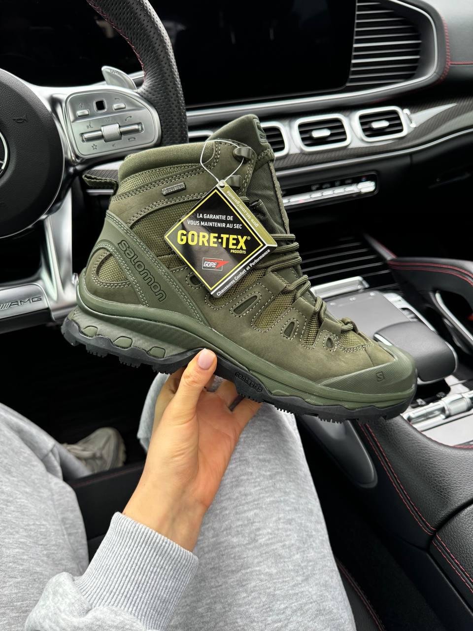 Зимові Чоловічі Кросівки Salomon Quest 4D GTX Forces 2 EN High / Саломон Квест 4Д ГТХ Форсіз 2 Високі Хакі
