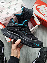 Зимові Чоловічі Кросівки Nike ACG Terra Antarktik Gore-Tex Low / Найк АСГ Тера Антарктик Низькі Чорні з Синім, фото 4