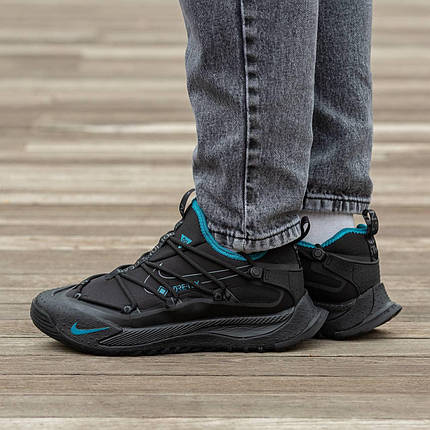Зимові Чоловічі Кросівки Nike ACG Terra Antarktik Gore-Tex Low / Найк АСГ Тера Антарктик Низькі Чорні з Синім, фото 1