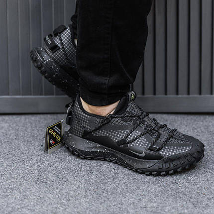 Зимові Чоловічі Кросівки Nike ACG Mountain Fly Low Gore-Tex / Найк АСГ Маунтін Флай Гор Текс Низькі Чорні, фото 1