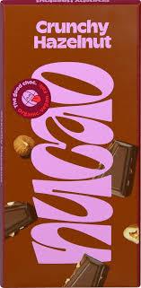 Шоколад чорний зі шматочками фундука 53% какао Nucao Crunchy Hazelnut 85 г Німеччина